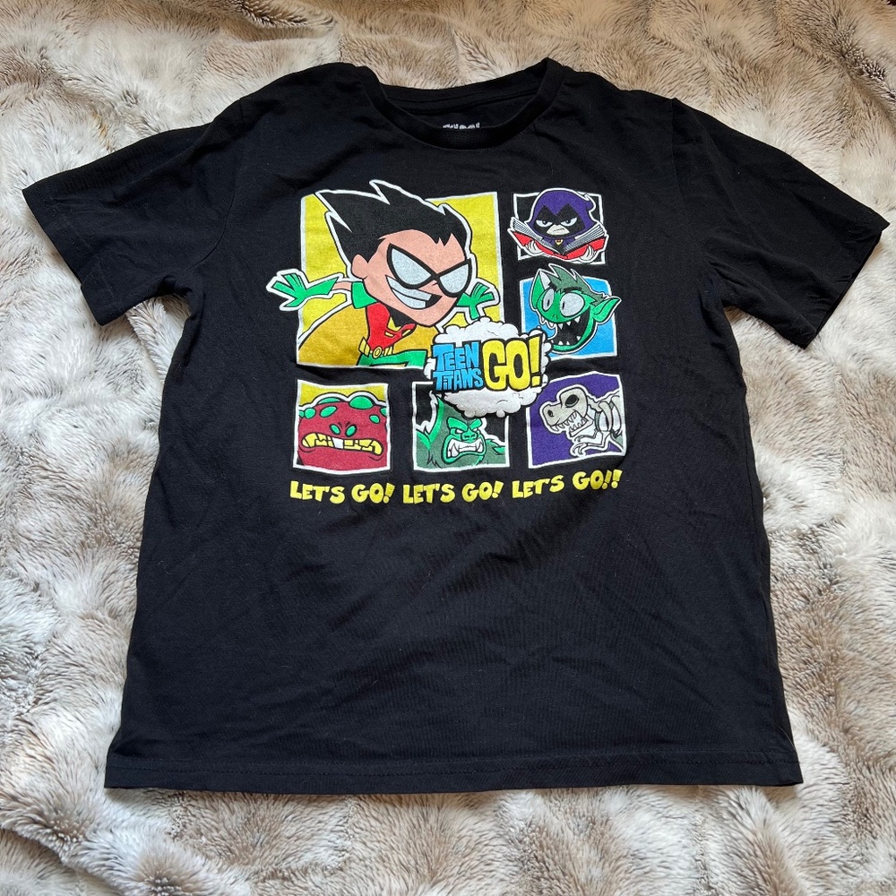 Teen Titans Go Black T-Shirt - Kids Large - Bundle Discount